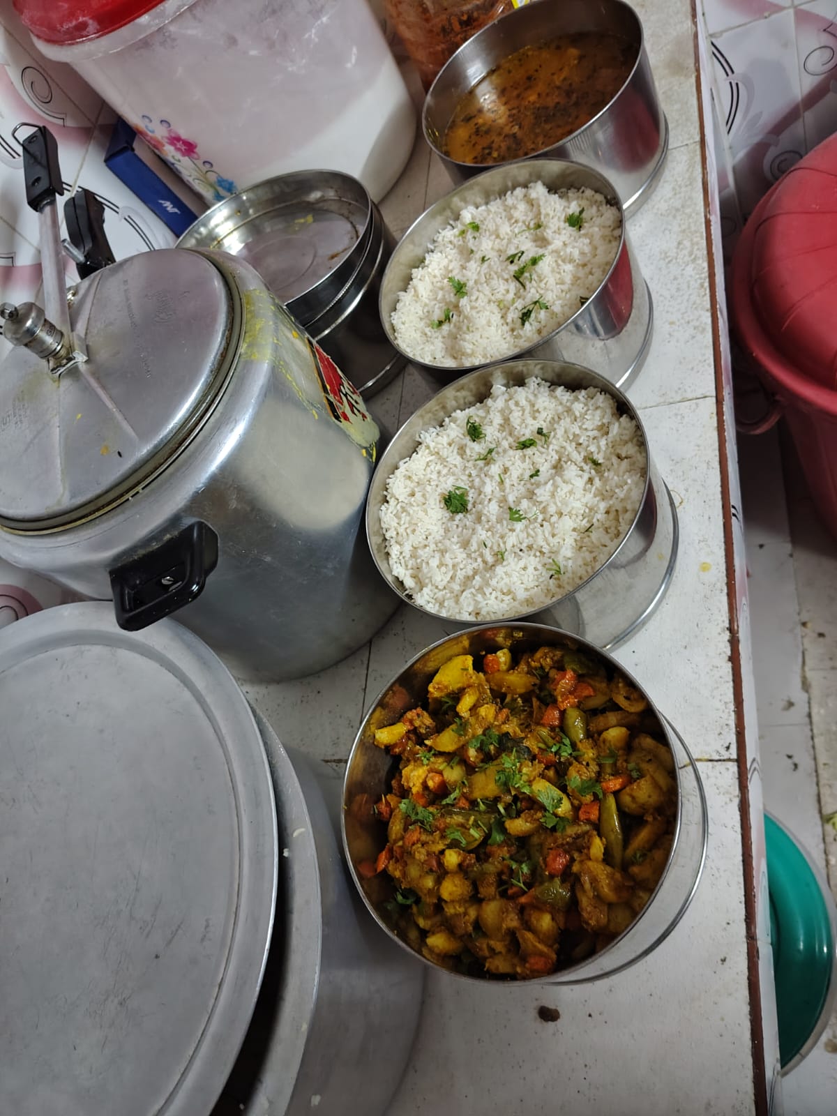 Home-style meal at Hostels Wala